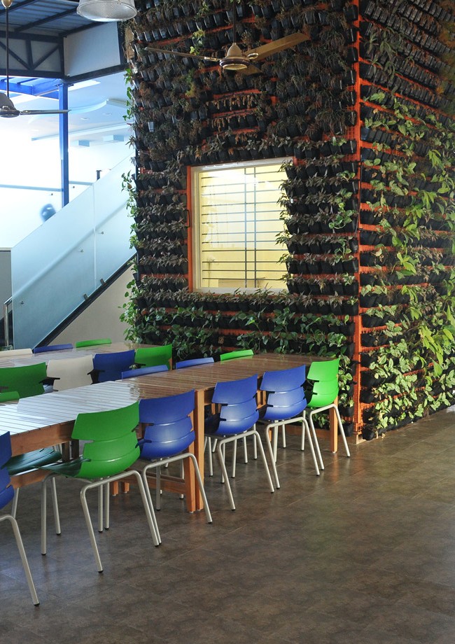 Dining Area with Vertical Garden